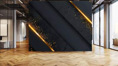 Black and Gold luxury Award Background Wall mural