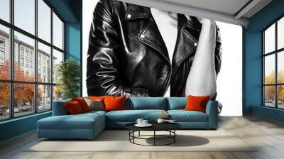 Fashion model in studio in modern outfit Wall mural