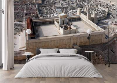 Second Temple. Ancient Jerusalem. Israel Wall mural