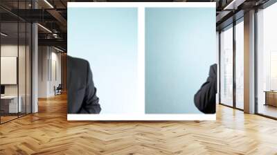 Businessman Thinking and Deciding. Set of 4 Images. Wall mural