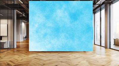 blue watercolor abstract sky blue background, soft cloudy watercolor abstract painting background,  gradient light sky blue shades grunge cloudy watercolor background on white paper texture. Wall mural