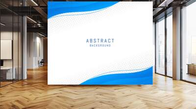 Abstract blue modern background. Wall mural