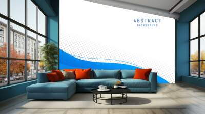 Abstract blue modern background. Wall mural