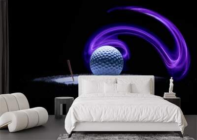 Close-up shot of a golf ball. Copy space. Generative AI. 2 Wall mural