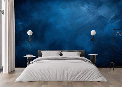 abstract grunge dark navy blue background textured copyspace Wall mural