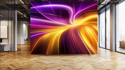 background abstract purple yellow light line color for homepage Wall mural