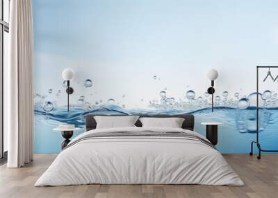 A wave of water with bubbles in it Wall mural