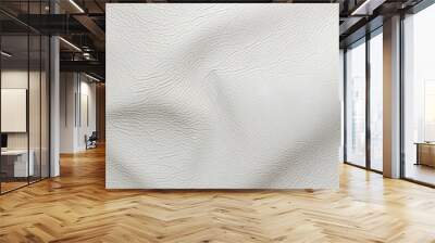 White Leather Texture Background Wall mural