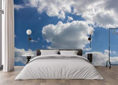 White clouds and blue sky Wall mural