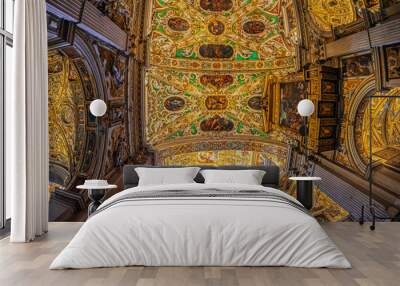 Interior of the Basilica of Santa Maria Maggiore, Bergamo, Italy Wall mural