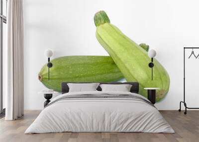 Fresh zucchini isolated on white background Wall mural