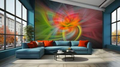 Colorful and abstract twirl made in an artistic way Wall mural