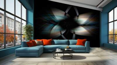 multicolored and abstract twirl in various artistic forms Wall mural