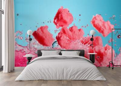 Fun Pop Rocks Treat on solid background. Wall mural