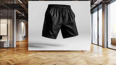 3D Mockup of Men's Swim Trunks Isolated on White Background Wall mural