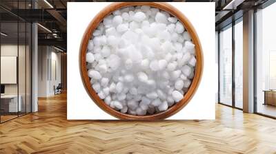 A bowl of white sugar is sitting on a transparent background Wall mural