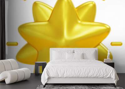 christmas star 3d render icon illustration Wall mural