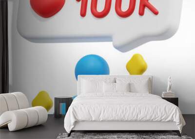 follower 3d render icon illustration Wall mural