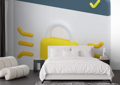 internet 3d render icon illustration Wall mural