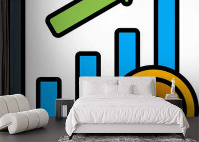 investing filled outline icon Wall mural