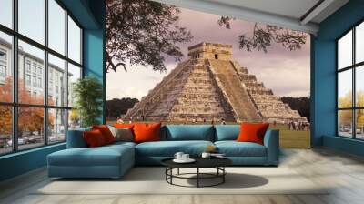 MEXICO YUCATAN CHICHEN ITZA MAYA RUINS Wall mural