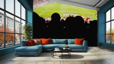 fans cheering soccer game Wall mural