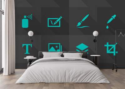 Vector Flat Icon Set - Design and Art
 Wall mural