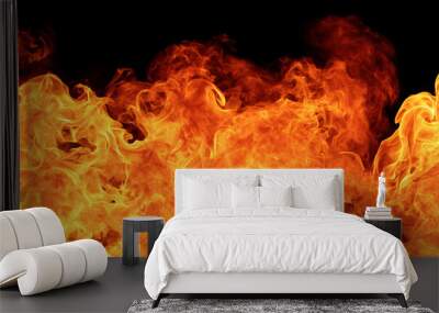 blaze fire flame conflagration texture for banner background Wall mural