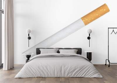 close up shot of cigarette isolated on a white background Wall mural