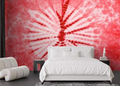 close up shot of tie dye fabric texture background Wall mural