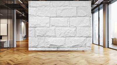 monochrome shot of brick wall decoration texture background Wall mural