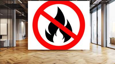 no fire vector sing icon Wall mural