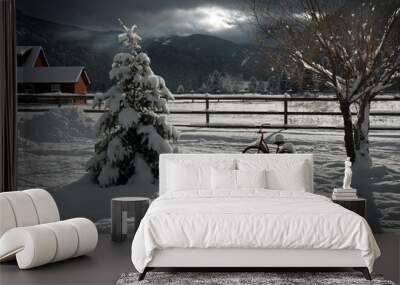 Cold Winter Day Wall mural