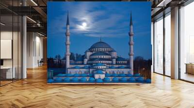 Islamic mosque at night photography 14. Wall mural