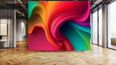 3d colorful background. 3d colorful vibrant background 6. generative ai Wall mural