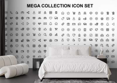 mega set of icons in trendy line style. business, ecommerce, finance, accounting. big set icons coll Wall mural