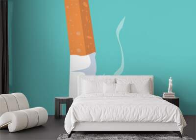 Cigarette butt Flat illustration vector Wall mural