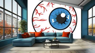 Human Big red blood eye ball Wall mural