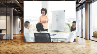 Four doctors on a meeting Wall mural