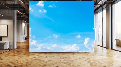 blue sky and White cloud nature background. Beautiful cloud in blue sky. Wall mural