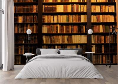 antique books in an old library Wall mural