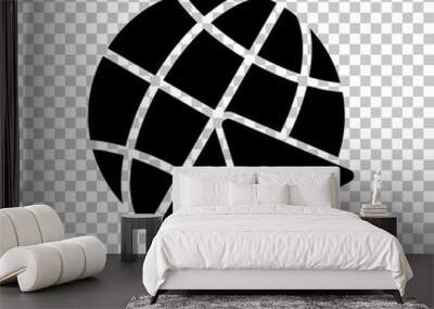 Globe and arrow icon. On transparent background. Wall mural