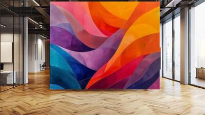 The first day of summer brought swirling patterns and vibrant hues, painting the world in lively colors Wall mural