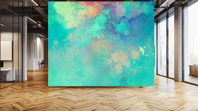 abstract colorful image of watercolor splashes Wall mural