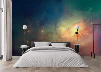 Nebula on a background of outer space Wall mural