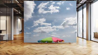 blue sky umbrella summer Wall mural