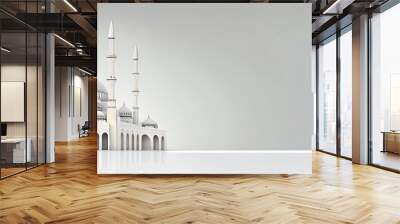 mosque with grey background Wall mural