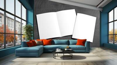 blank white folding paper flyer Wall mural