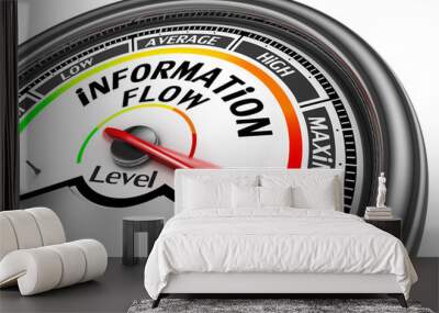 information flow level to maximum modern conceptual meter Wall mural