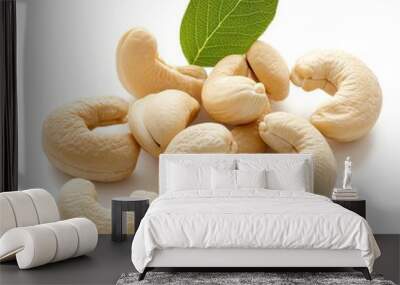 Fresh cashews isolated on a white background. Wall mural